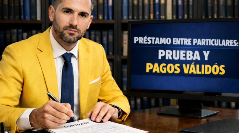 Préstamo entre particulares: prueba y pagos válidos