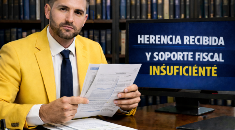Herencia recibida y soporte fiscal insuficiente