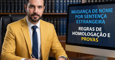 Mudança de nome por sentença estrangeira Regras de Homologação e Provas