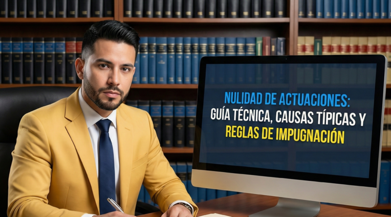 Nulidad de actuaciones: Guía técnica, causas típicas y reglas de impugnación