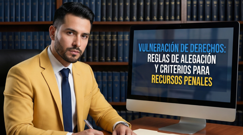 Vulneración de derechos: Reglas de alegación y criterios para recursos penales