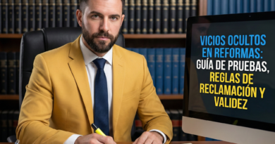 Vicios ocultos en reformas: Guía de Pruebas, Reglas de Reclamación y Validez