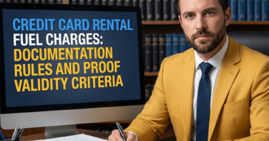 Credit card rental fuel charges: documentation rules and proof validity criteria