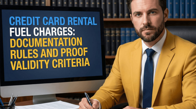 Credit card rental fuel charges: documentation rules and proof validity criteria
