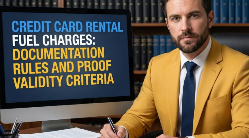 Credit card rental fuel charges: documentation rules and proof validity criteria