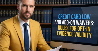 Credit card LDW and add-on waivers: rules for opt-in evidence validity