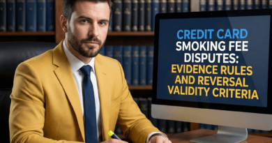 Credit card smoking fee disputes: evidence rules and reversal validity criteria
