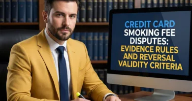 Credit card smoking fee disputes: evidence rules and reversal validity criteria
