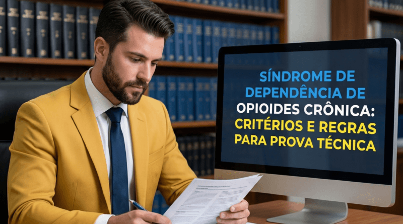 Síndrome de dependência de opioides crônica: critérios e regras para prova técnica