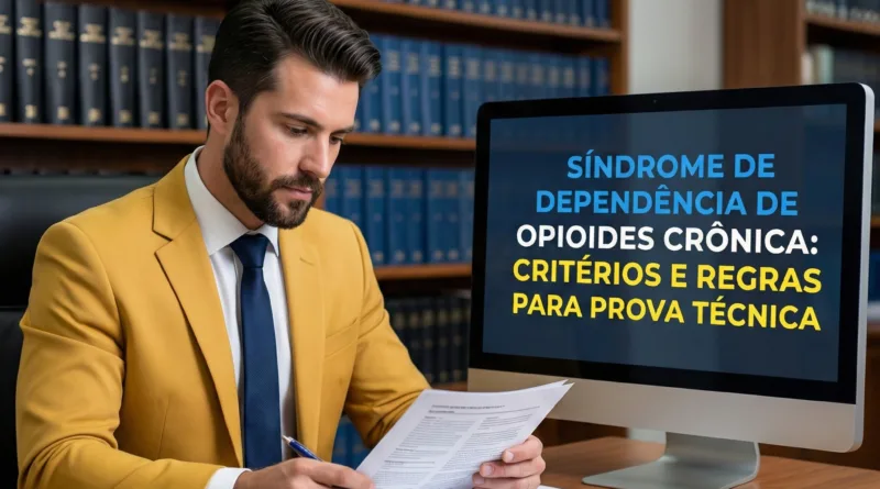 Síndrome de dependência de opioides crônica: critérios e regras para prova técnica