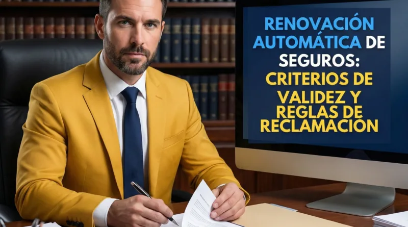 Renovación automática de seguros: criterios de validez y reglas de reclamación