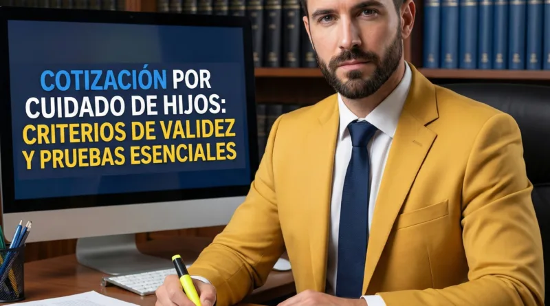 Cotización por cuidado de hijos: Criterios de validez y pruebas esenciales