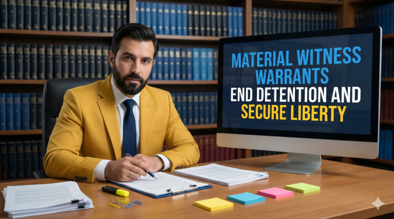 Material witness warrants resolve detention and secure liberty