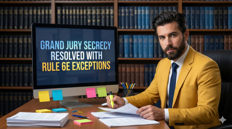 Grand jury secrecy resolved with Rule 6e exceptions