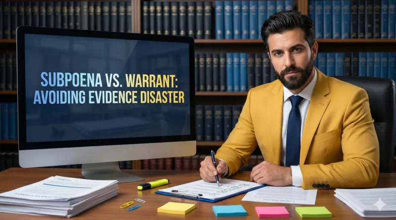 Subpoena duces tecum choice prevents evidence loss