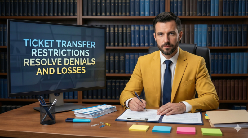 Ticket transfer restrictions resolve denials and losses