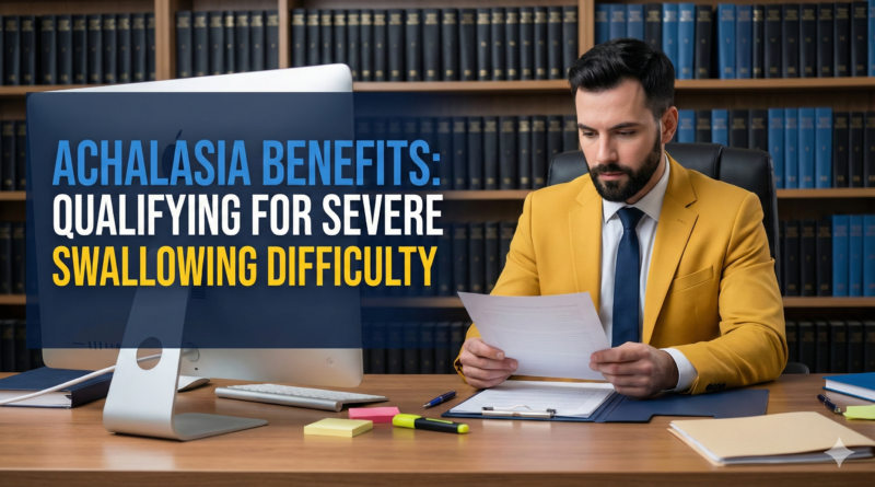 Achalasia and criteria for severe swallowing difficulty benefits