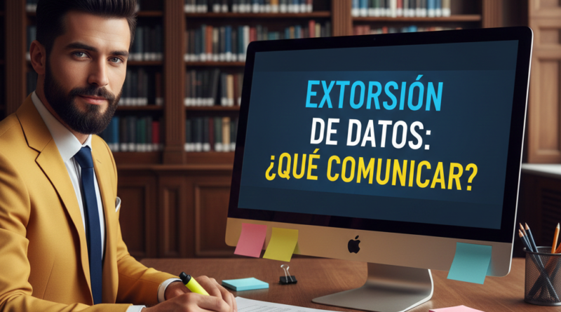 Extorsión de datos comunicación y obligaciones de notificación