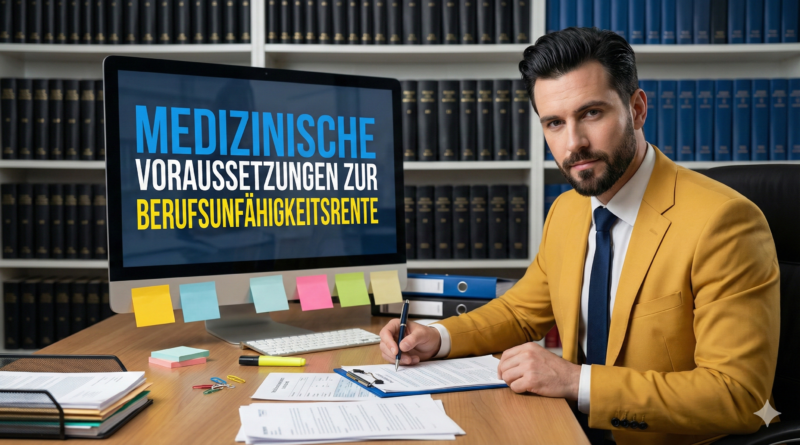 Berufsunfaehigkeitsrente und medizinische Voraussetzungen der Leistungspruefung im Verfahren