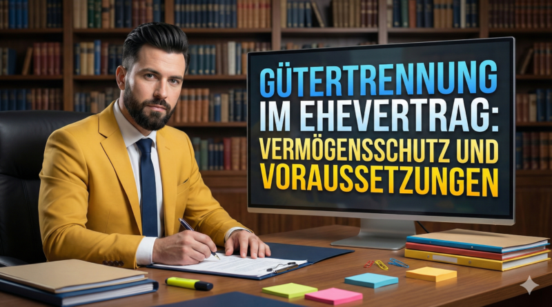 Gütertrennung und Voraussetzungen der vertraglichen Vermögensabgrenzung im Ehevertrag