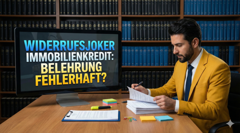 Immobilienkredit Widerruf bei unzureichender Information im Darlehensvertrag