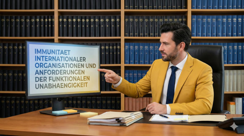 Immunitaet internationaler Organisationen und Anforderungen der funktionalen Unabhaengigkeit