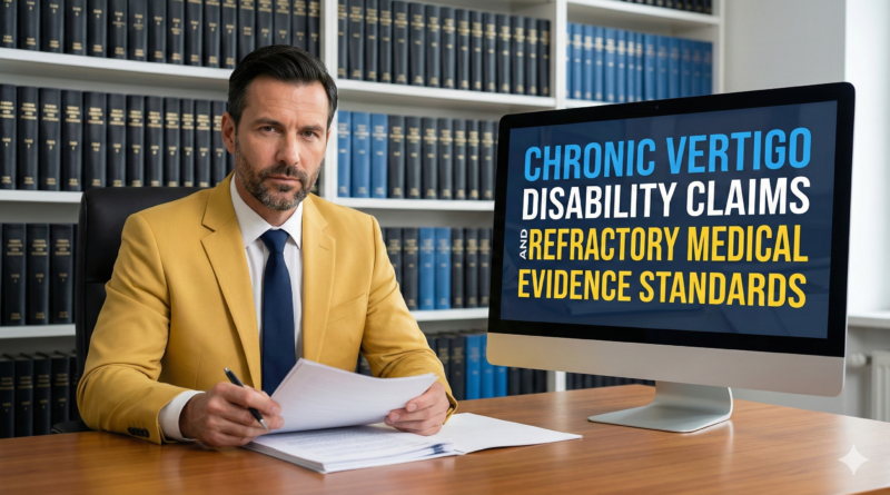 Chronic vertigo disability claims and refractory medical evidence standards