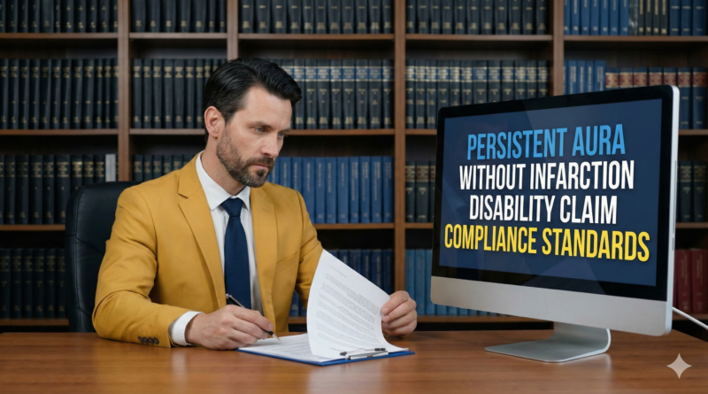 Persistent aura without infarction disability claim compliance standards