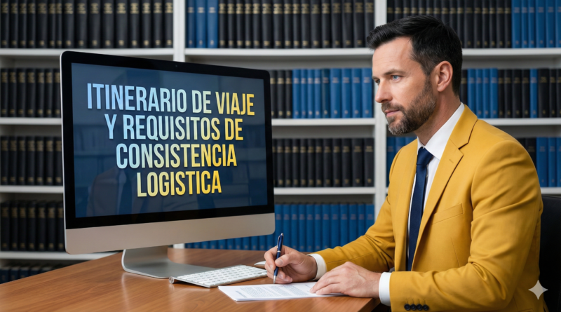 Itinerario de viaje y requisitos de consistencia logistica
