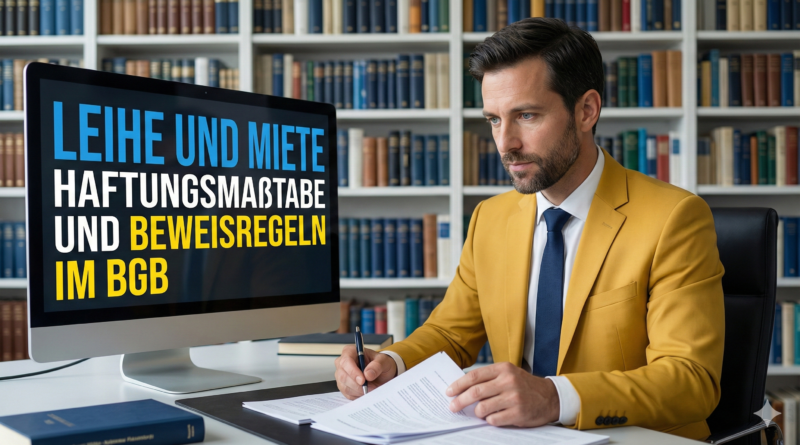 Leihe und Miete Haftungsmasstaebe und Beweisregeln im BGB