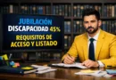 Jubilación discapacidad 45% requisitos de acceso y listado