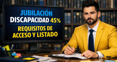 Jubilación discapacidad 45% requisitos de acceso y listado